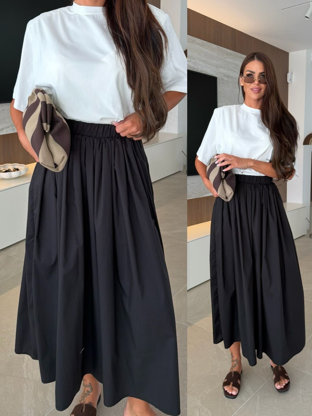 Poplin Maxi Skirt