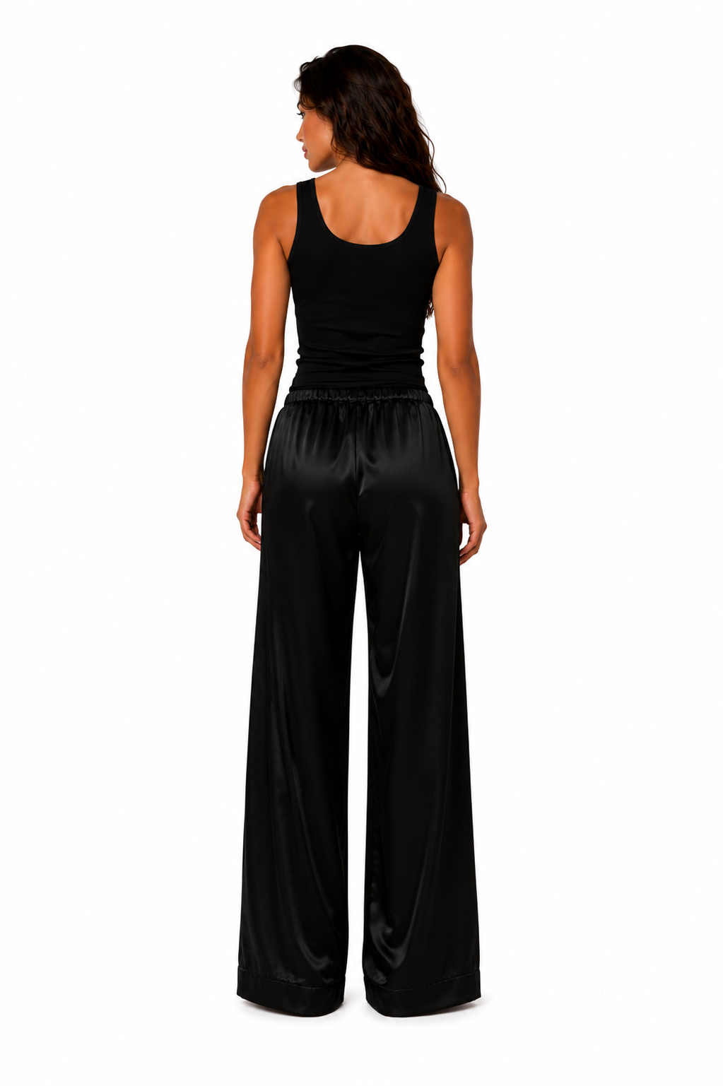 Satin Wide Trousers