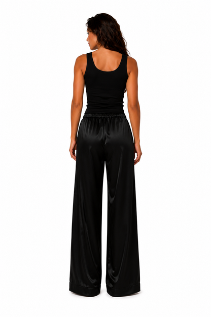 Satin Wide Trousers