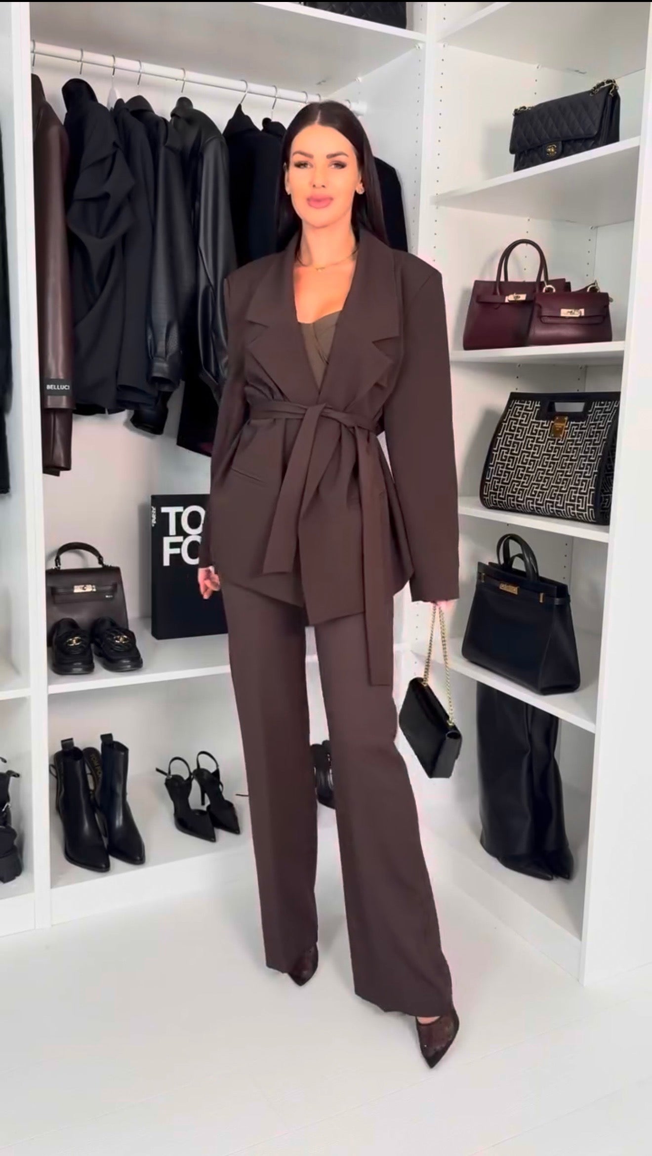 Belted Blazer Suit