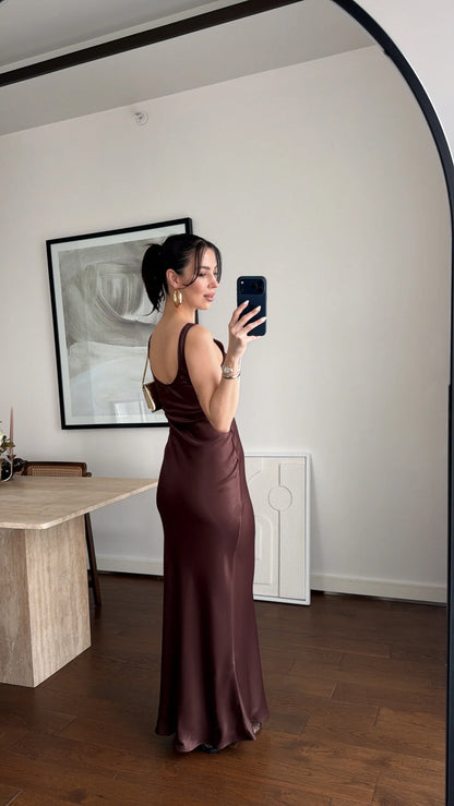 The essential curve satin dress