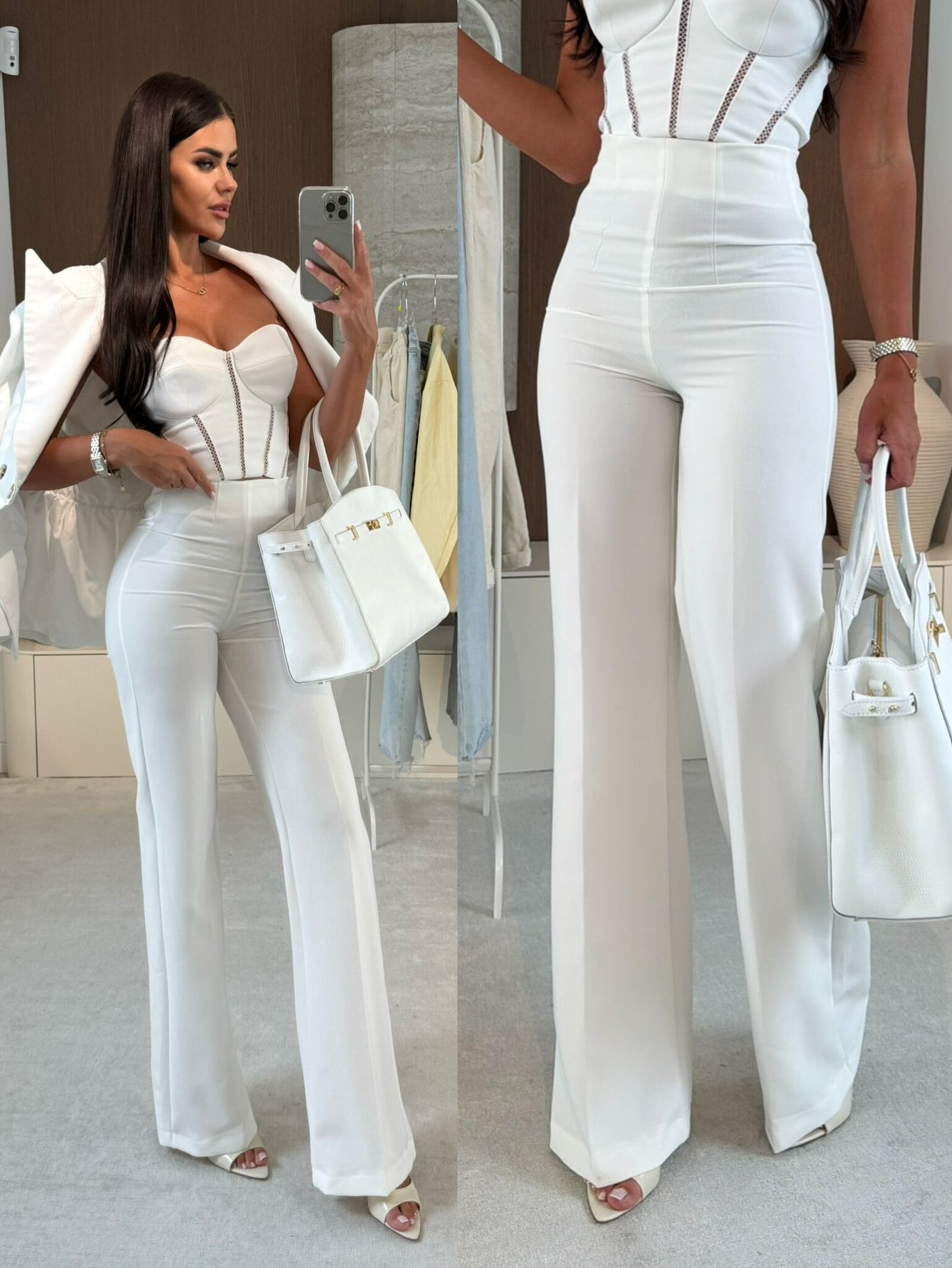 Fitted High-Waisted Trousers