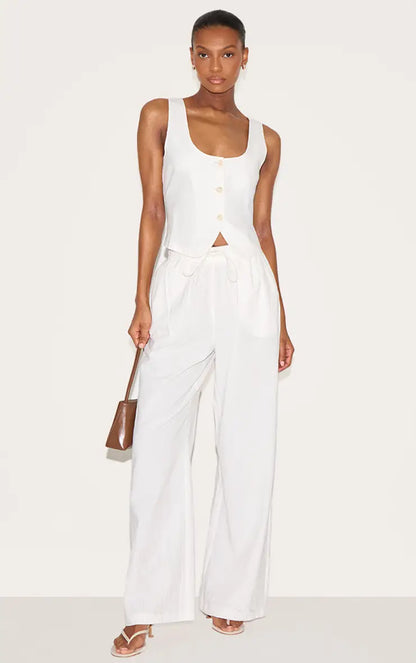 Linen Blend Vest Co-Ord