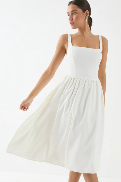 Square Neck Midi Dress