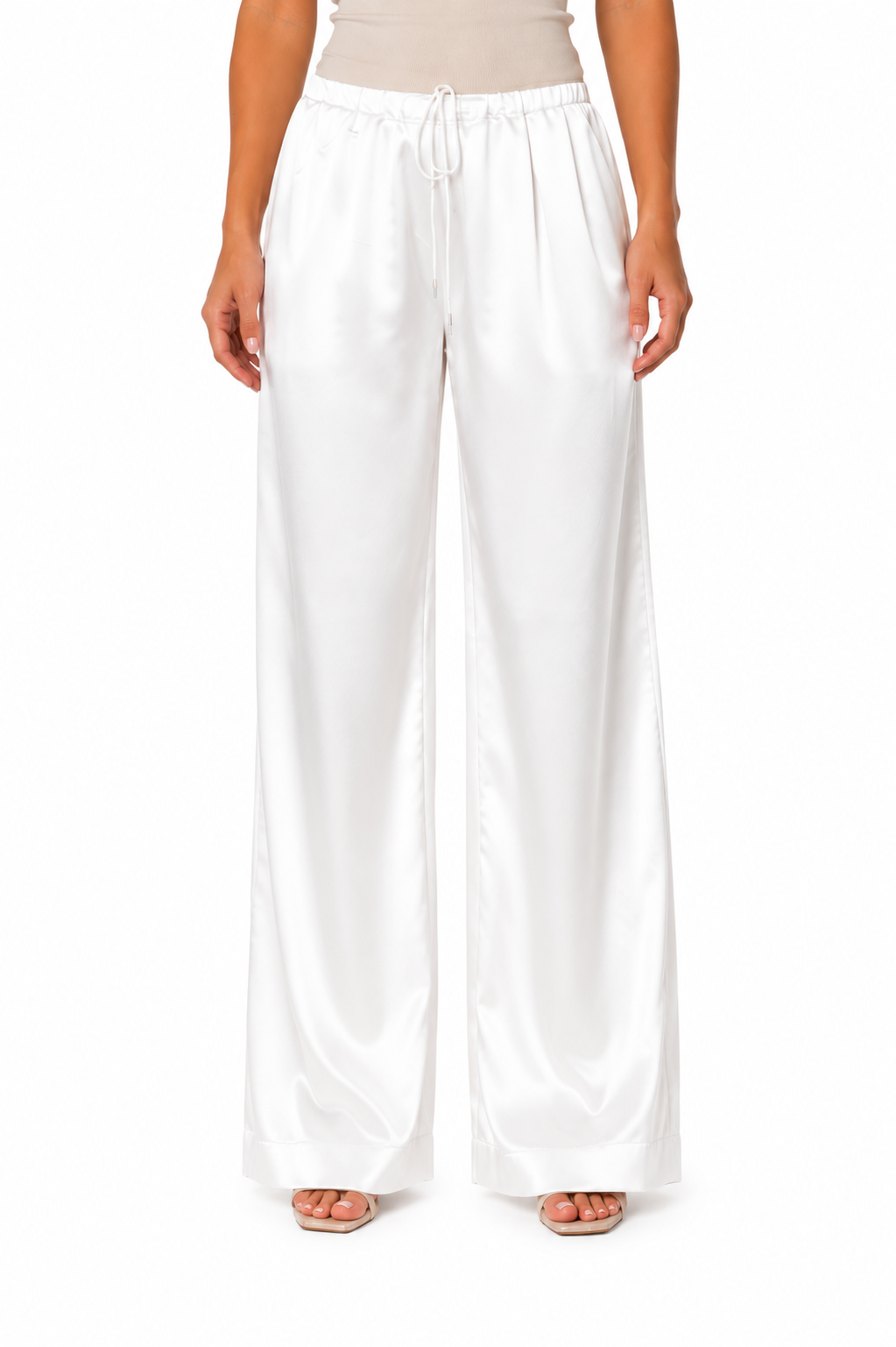 Satin Wide Trousers