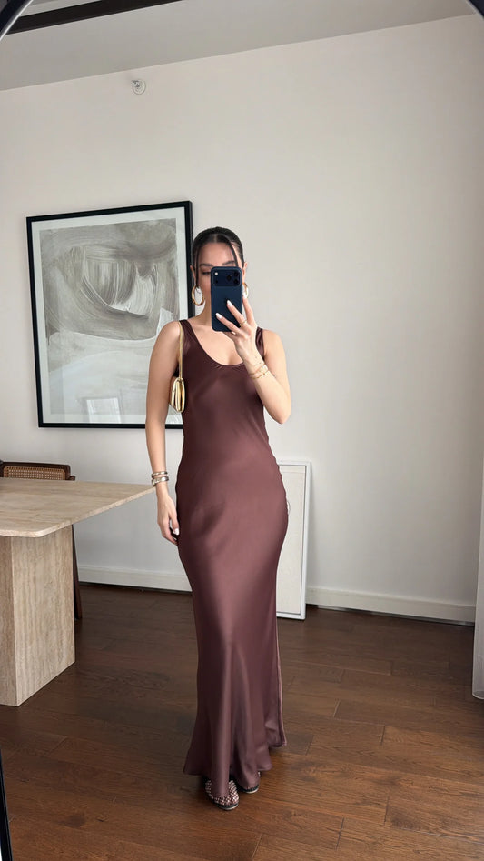 The essential curve satin dress
