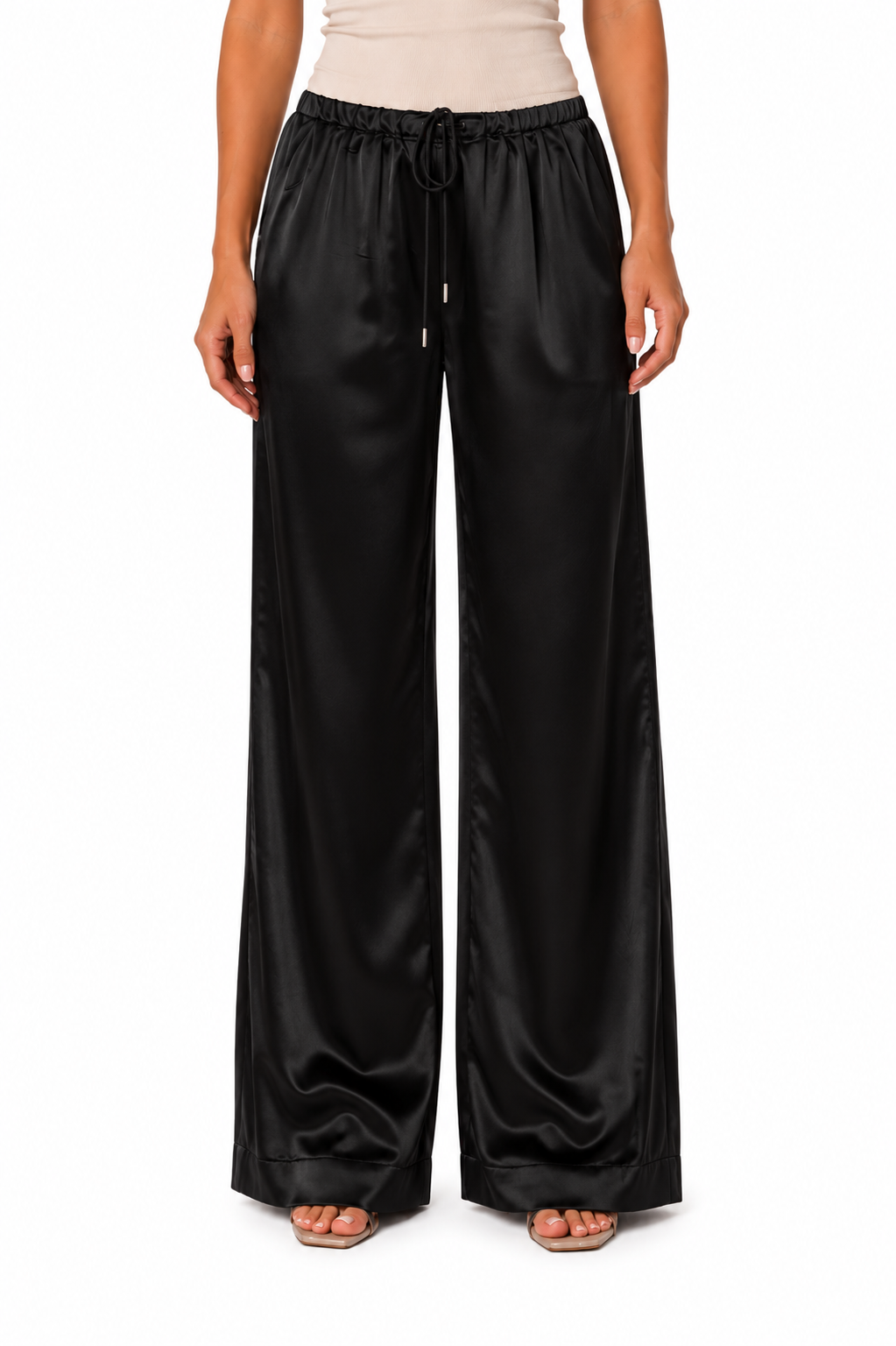 Satin Wide Trousers