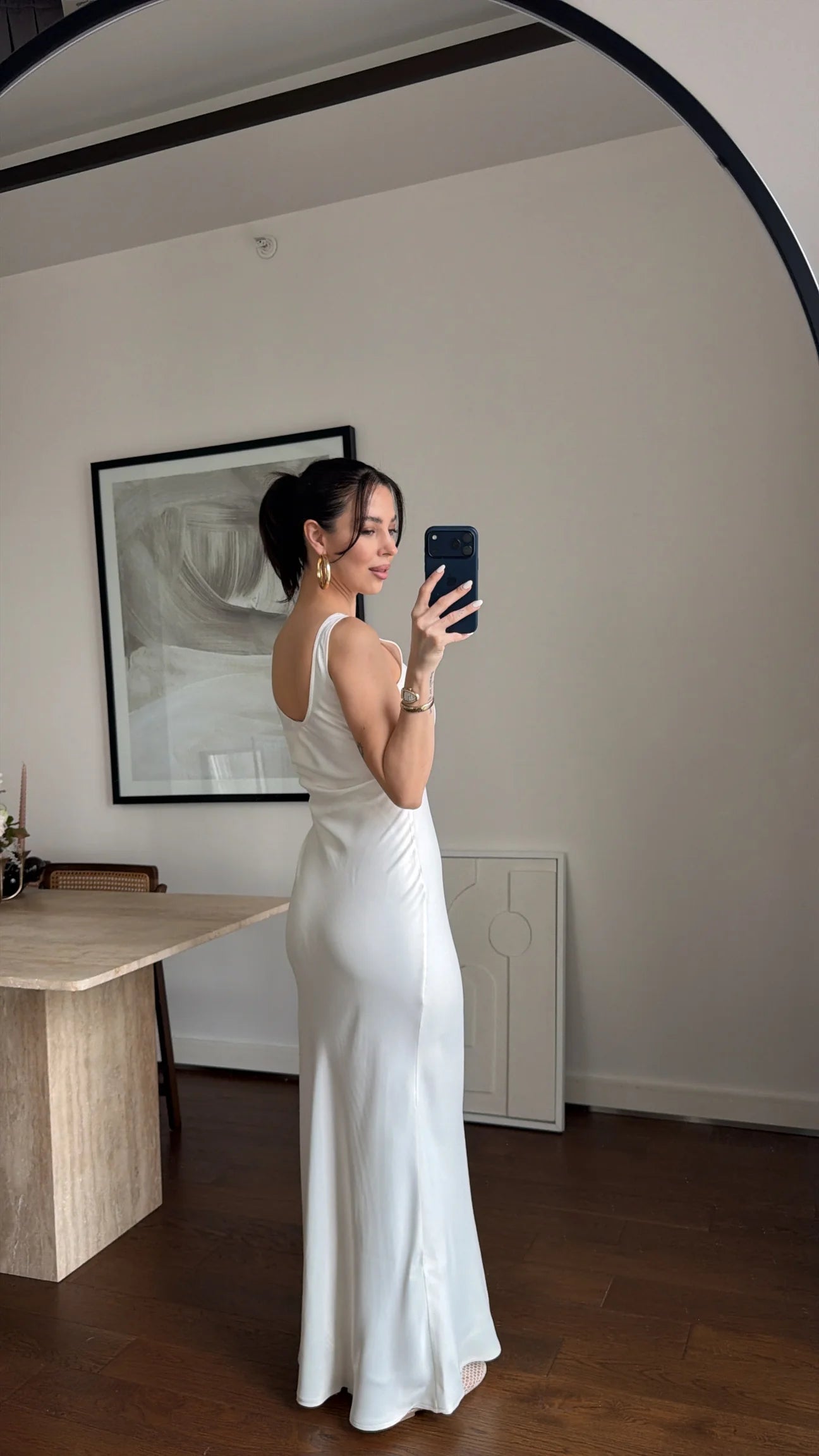 The essential curve satin dress