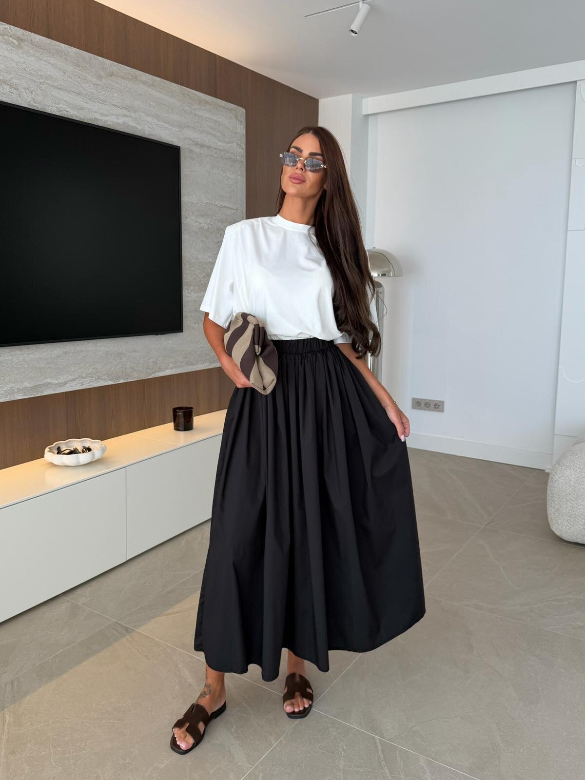 Poplin Maxi Skirt