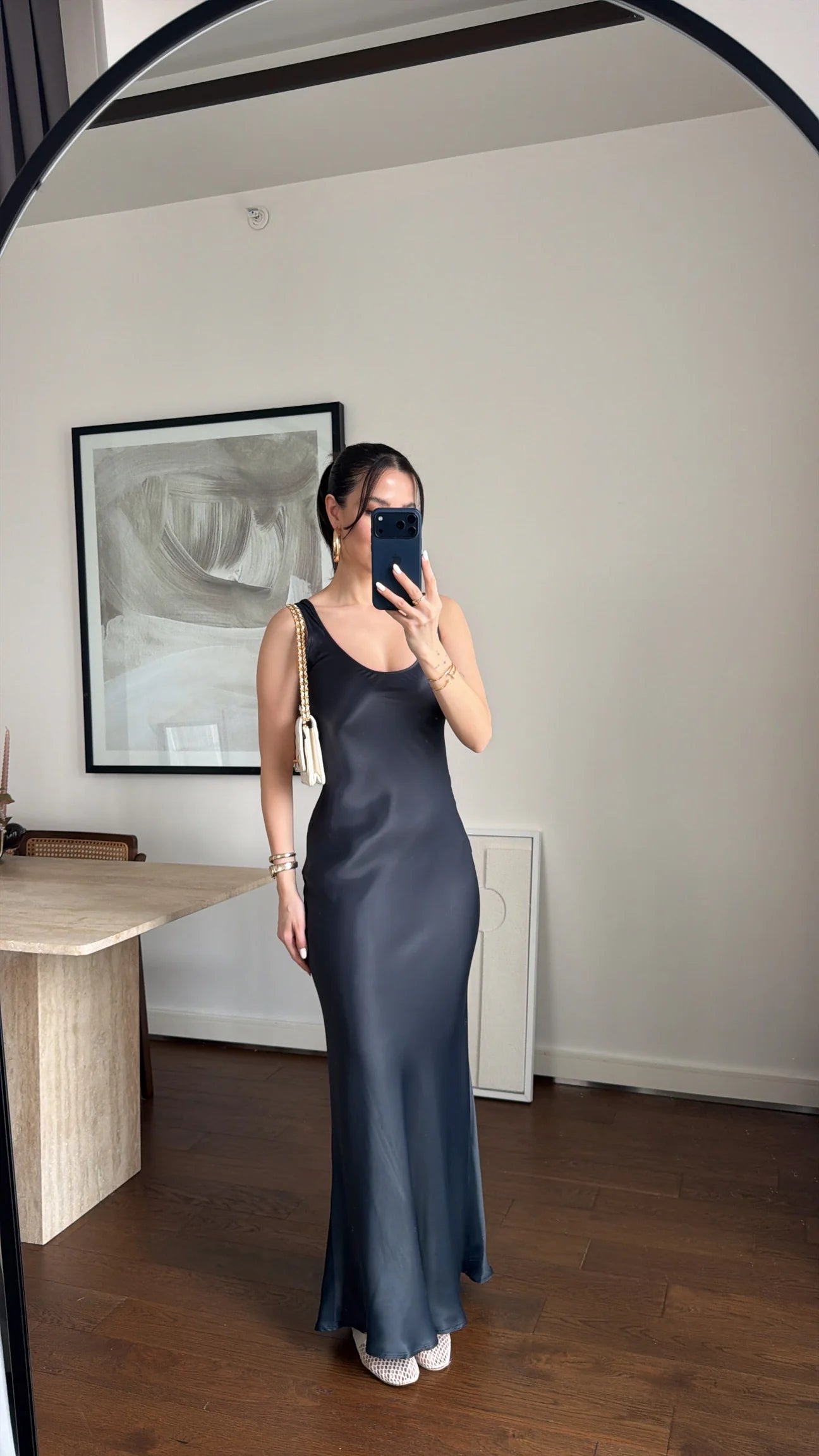 The essential curve satin dress