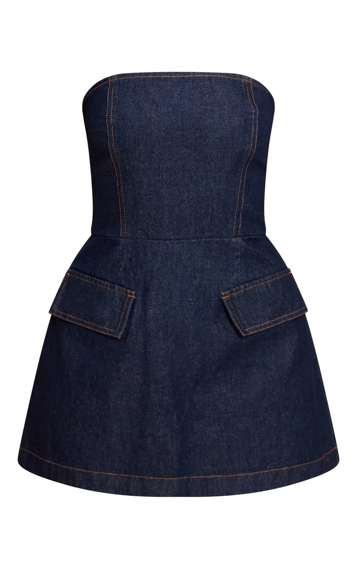 Denim Structured Mini Dress