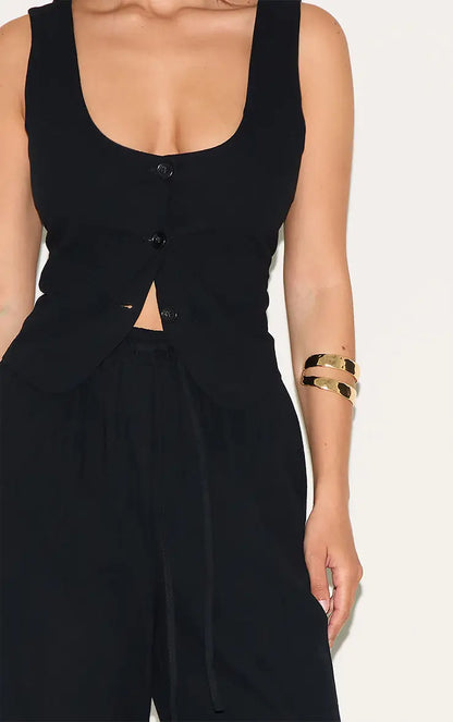 Linen Blend Vest Co-Ord