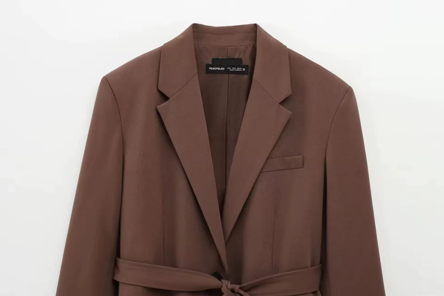 Brown Belted Suit