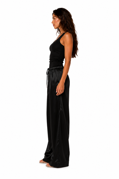Satin Wide Trousers