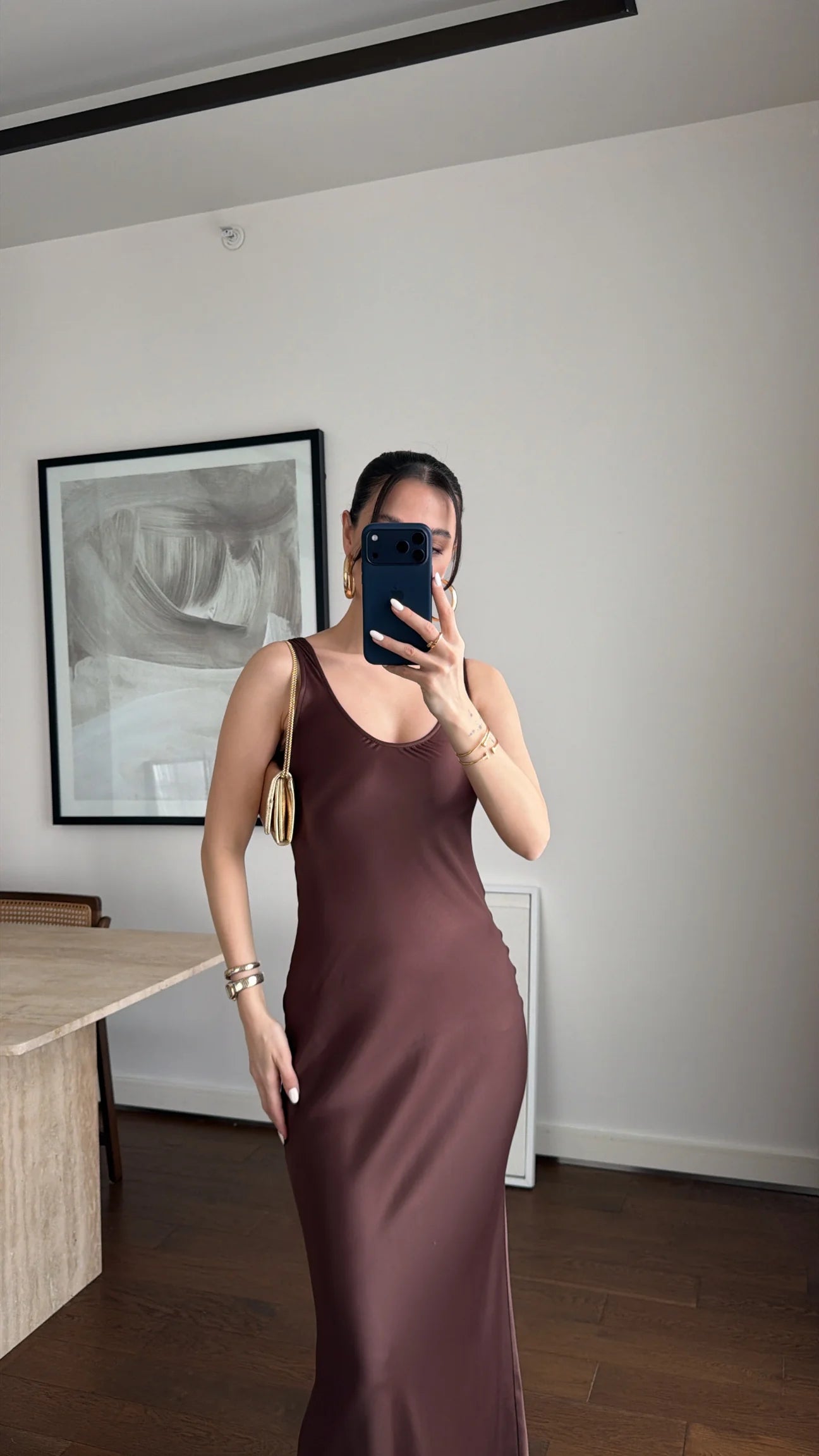 The essential curve satin dress