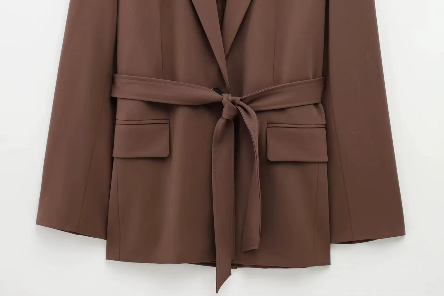 Brown Belted Suit