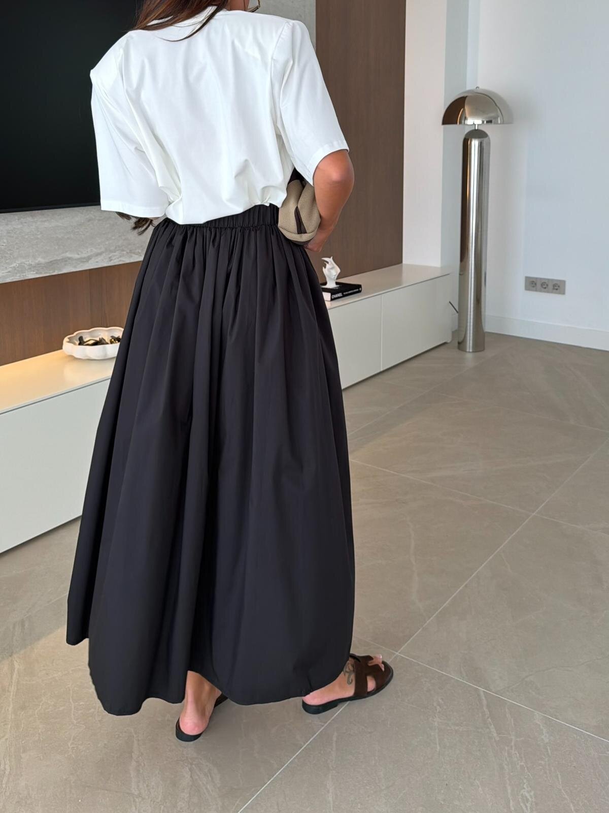 Poplin Maxi Skirt