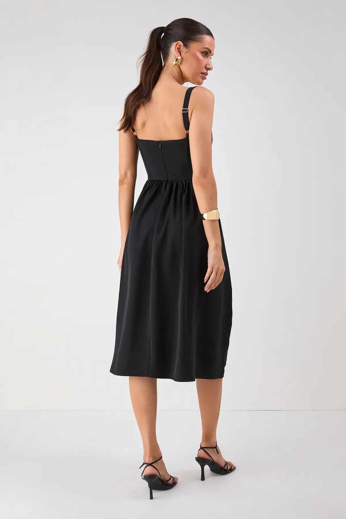 Square Neck Midi Dress